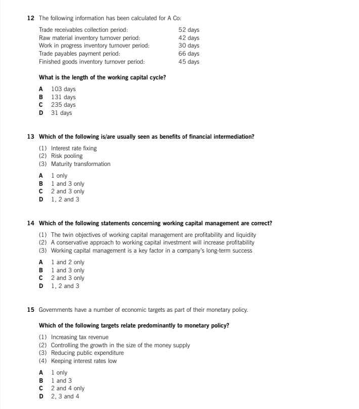 8% loan notes of Par Co? $115.20 $109.26 C $94.93 D $69.00