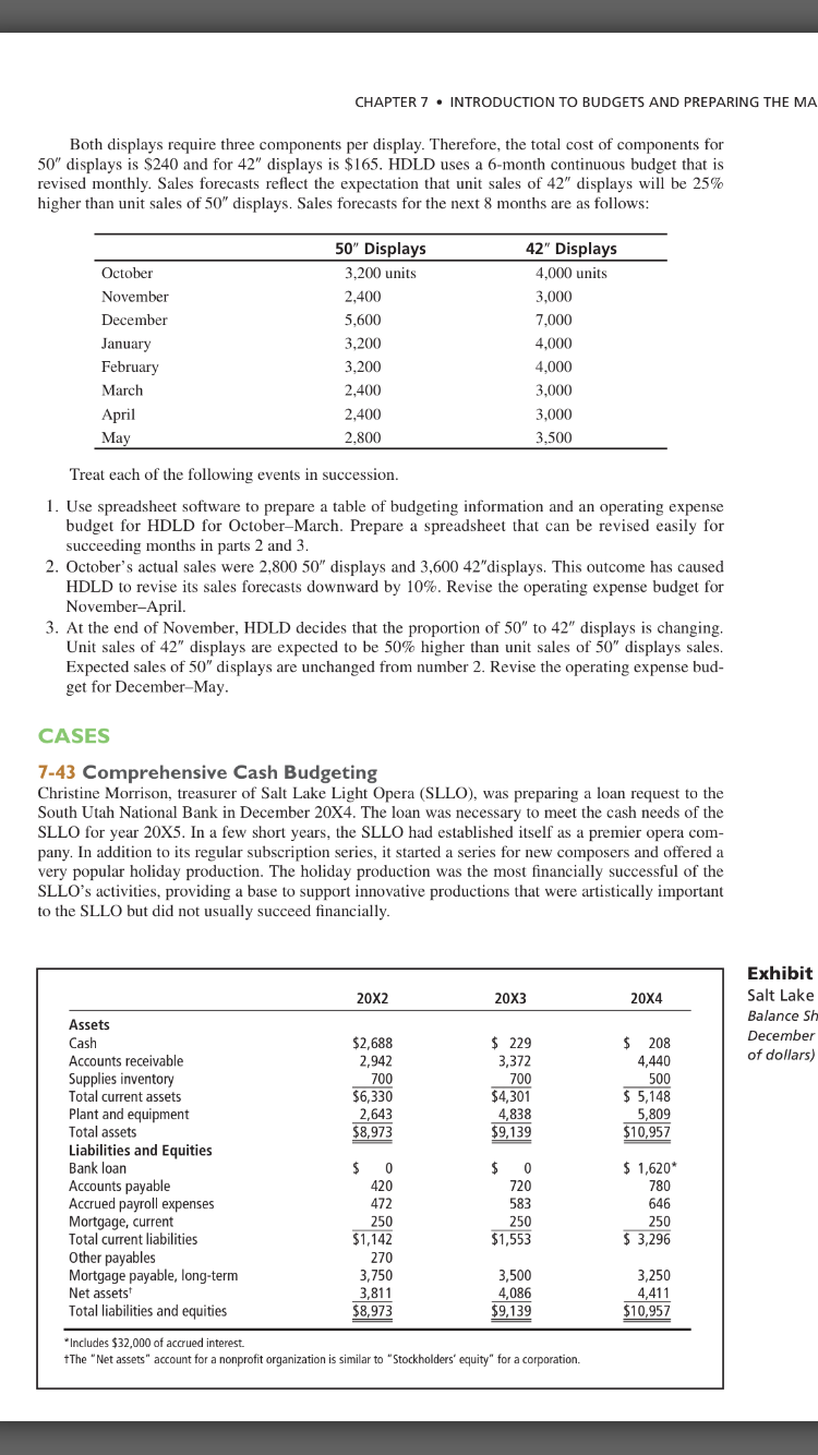  This assignment provides a good example of using Excel to develop