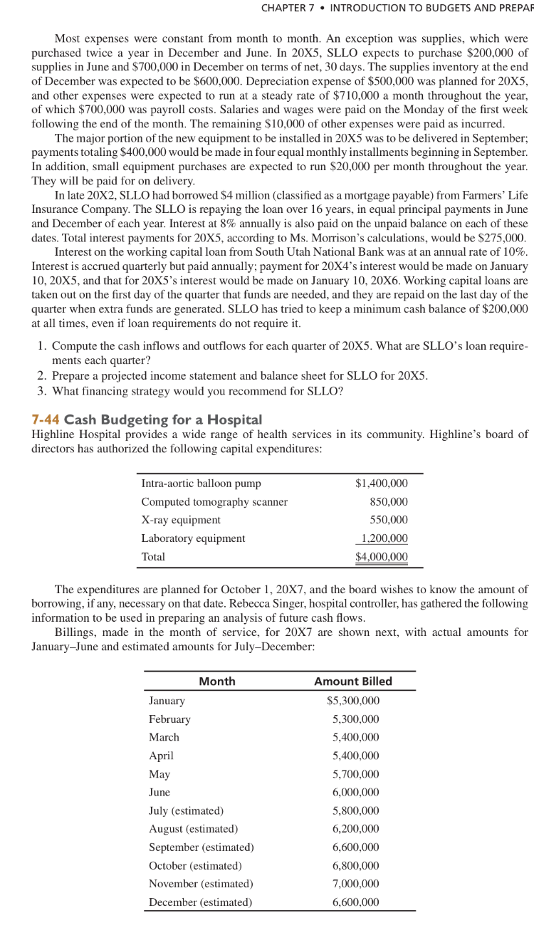 Salt Lake Light Opera in Problem 7-43 on pages 303?305 of the