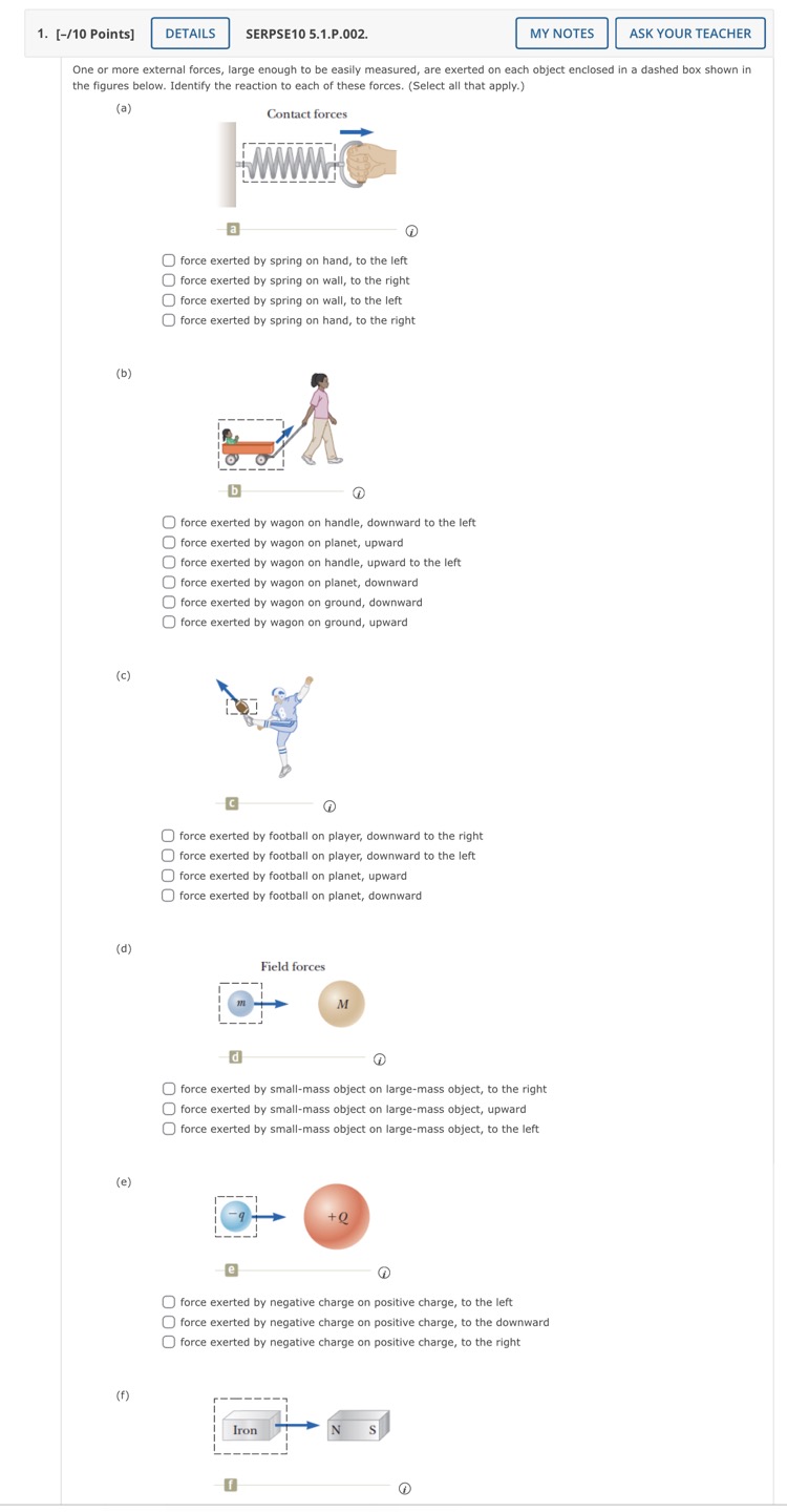  1. [-/10 Points] DETAILS SERPSE10 5.1.P.002. MY NOTES ASK YOUR TEACHER