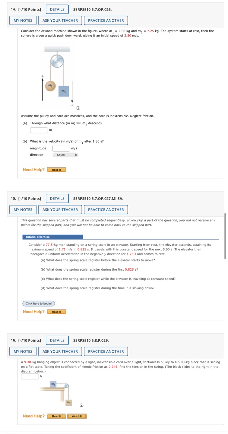 to the left force exerted by spring on wall, to the right