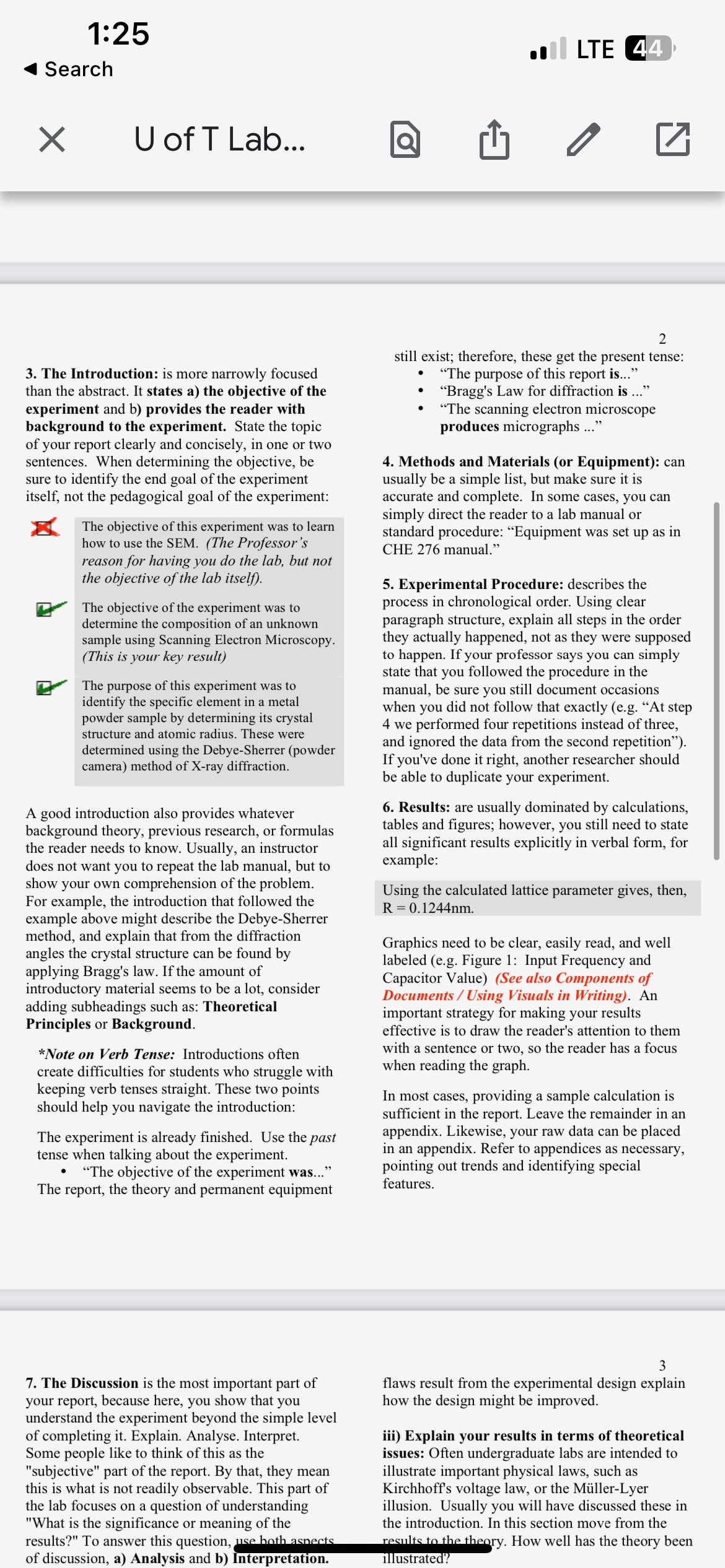 the introduction: sufficient in the report. Leave the remainder in an The