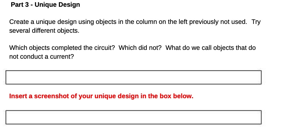 Part 3 - Unique Design Create a unique design using objects