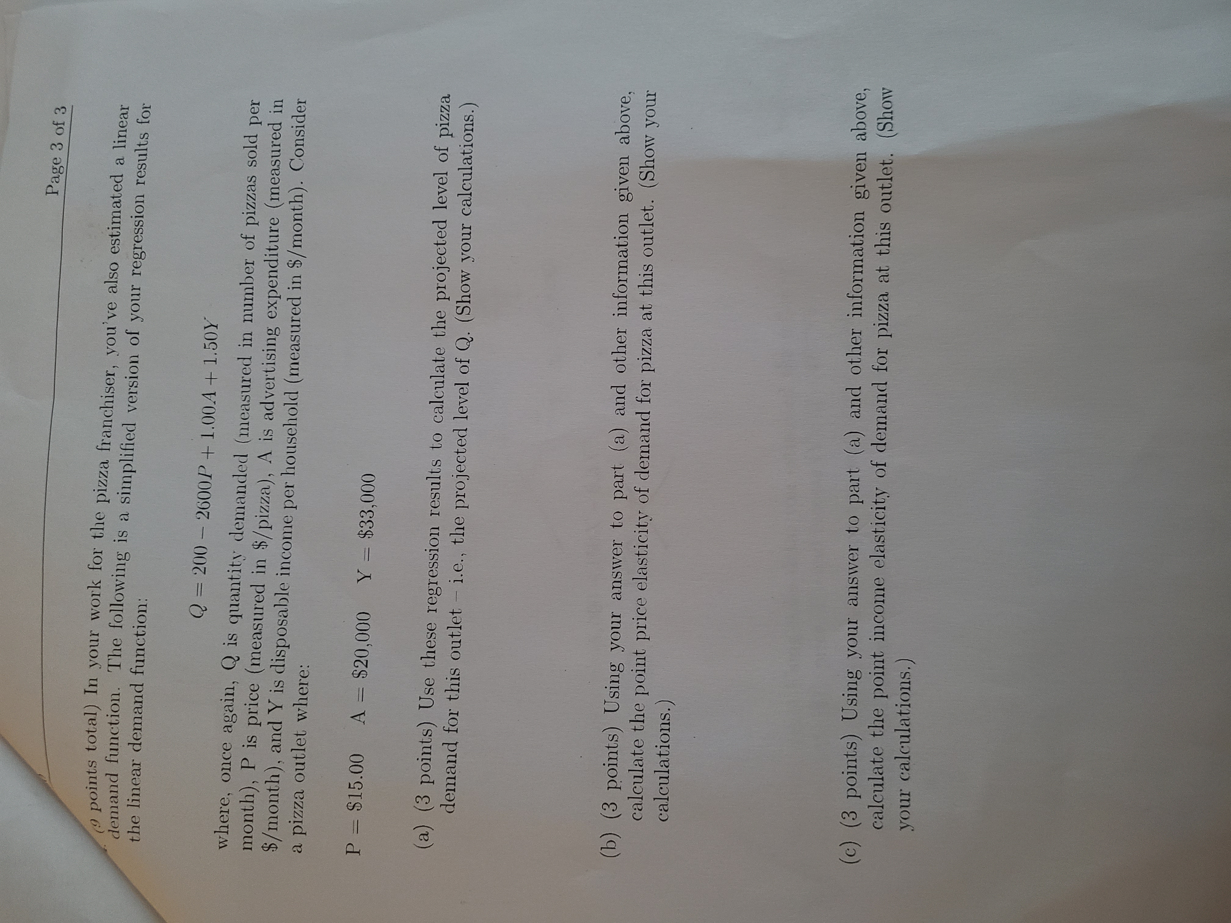 second page. Page 2 (10 points total) You've been hired by a