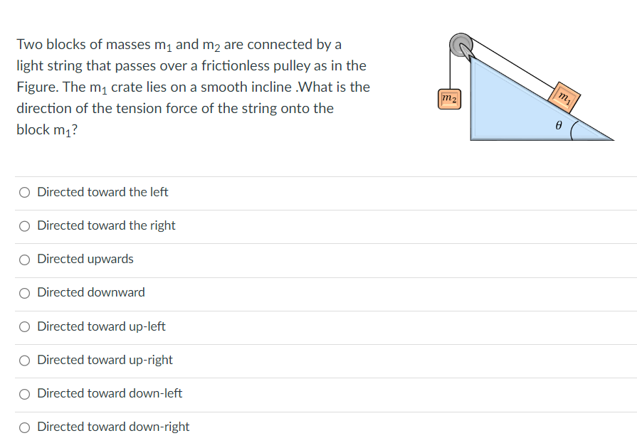 on a frictionless incline with an angle of E} as shown in