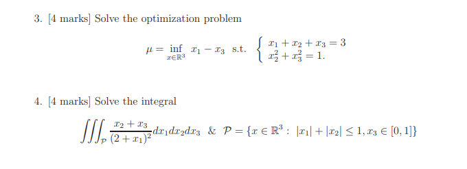  3. [4 marks] Solve the optimization problem C1 + 2+ ra