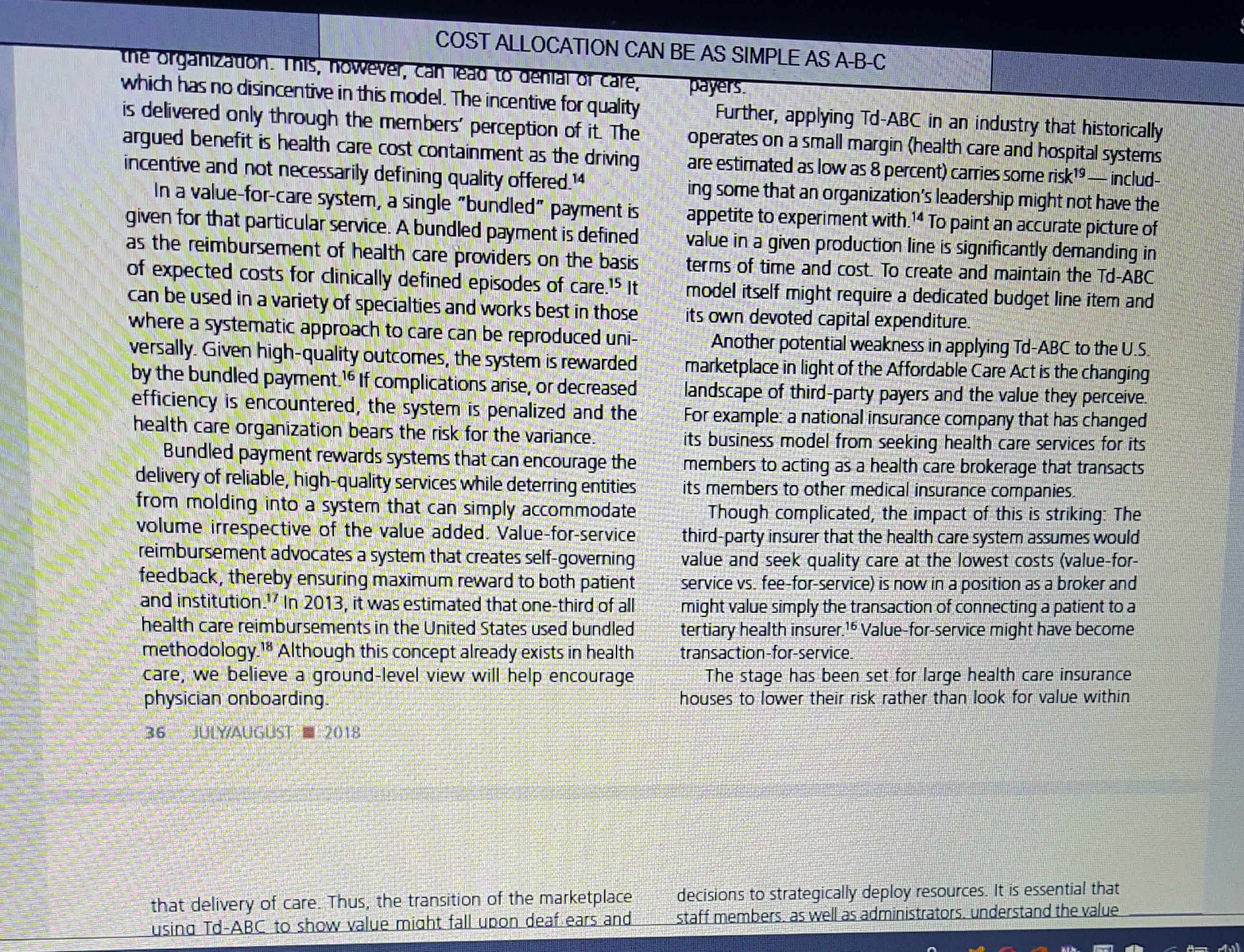 the supply chain and unlock excess capacity. This, This usually is paired
