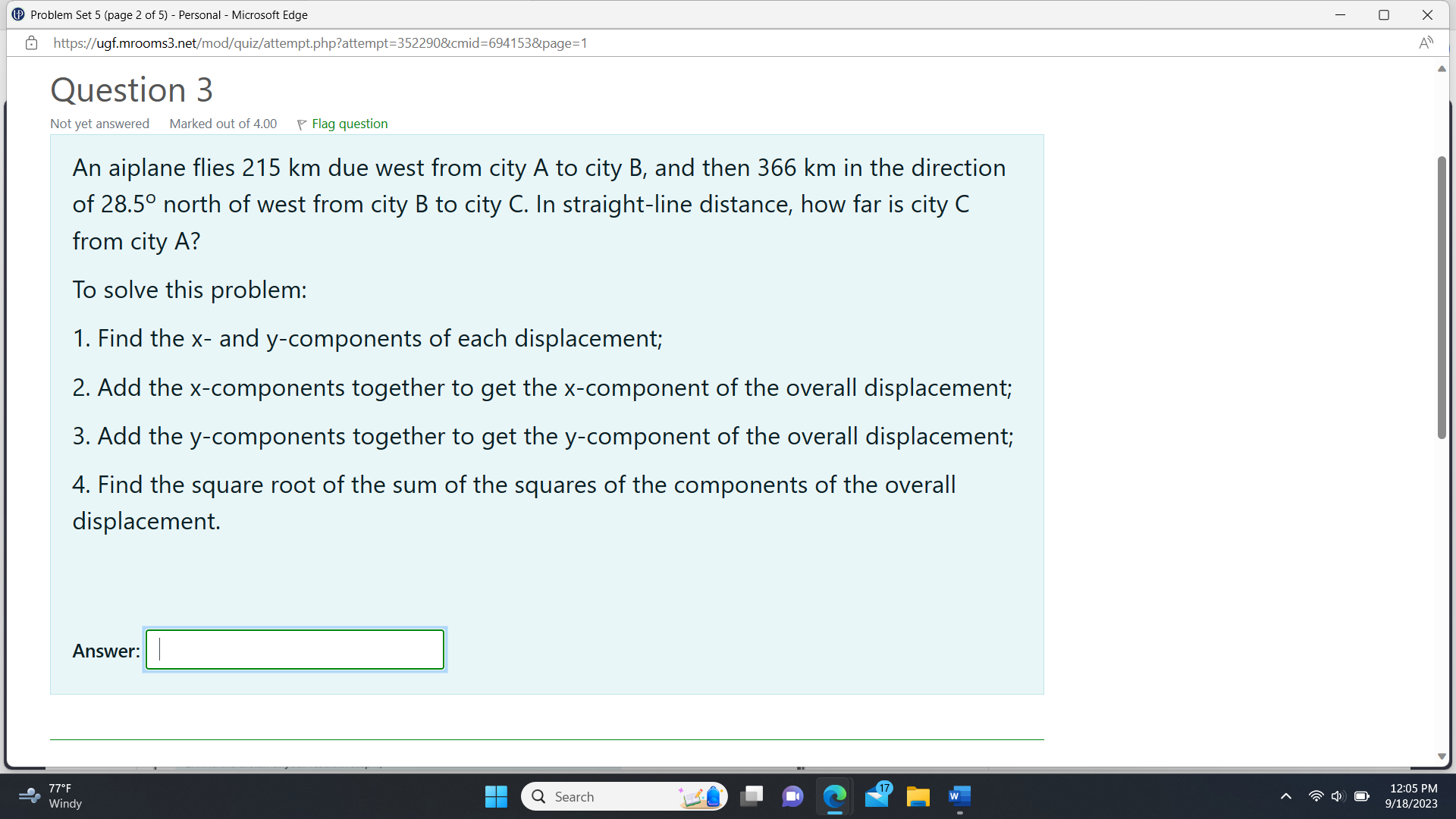 A roller coaster moves 185 ft horizontally and then rises 136 ft