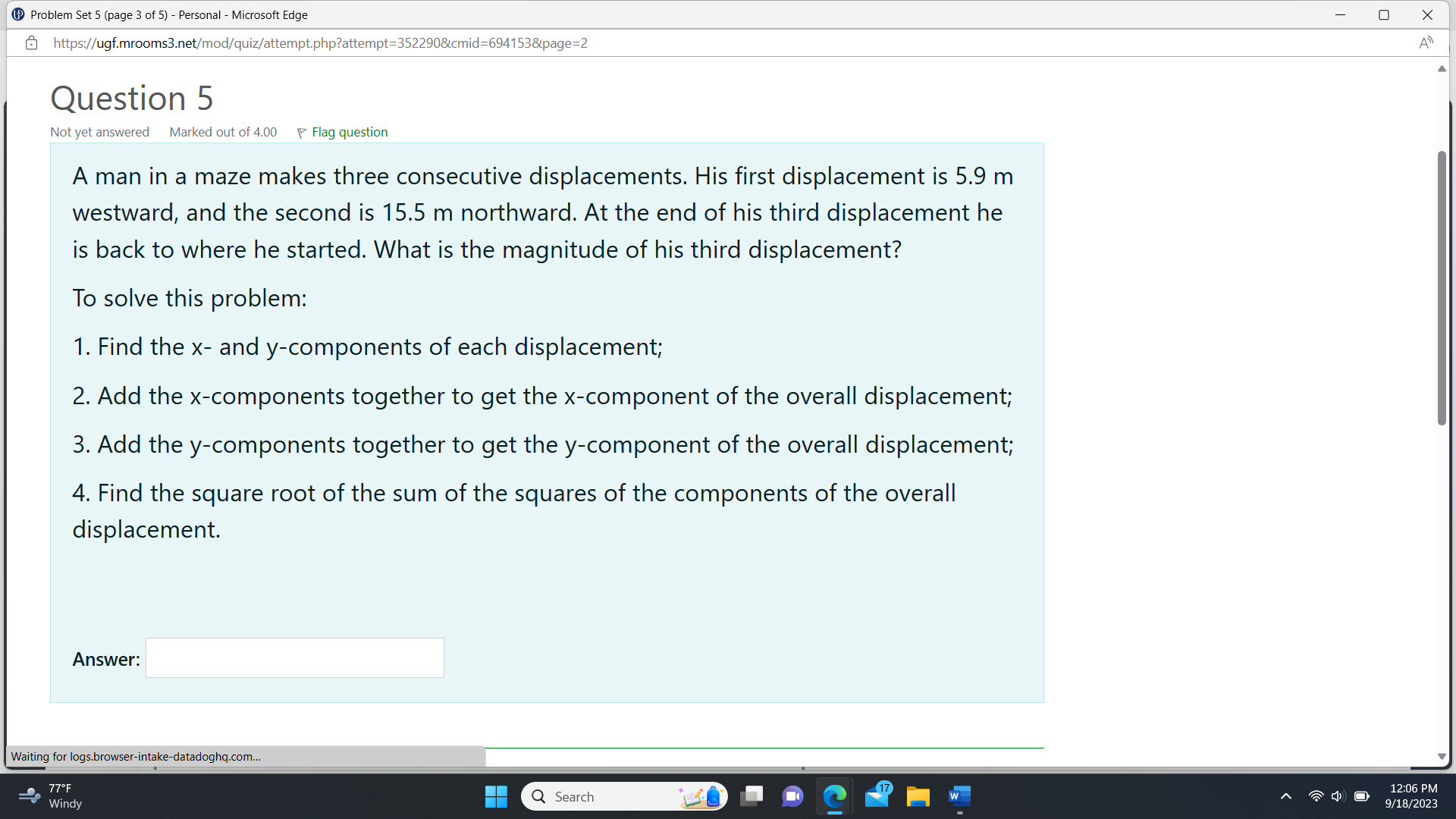 ft at an angle of 41.10 below the horizontal. Find the roller