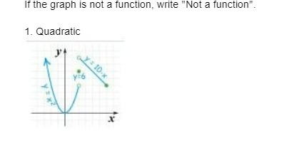 It the grapn is not a function, write "Not a function". 1