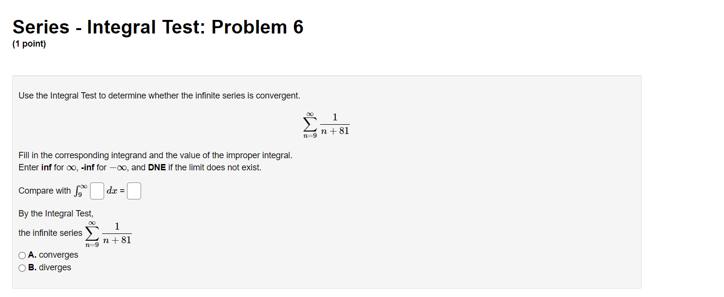 31 \"0 l 1. D Z Does this series converge or diverge?