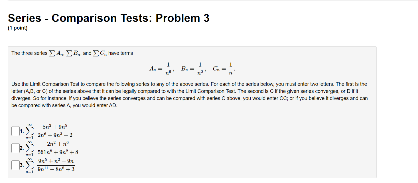 n2] 1 3. D Z 7 Does this series converge or diverge?