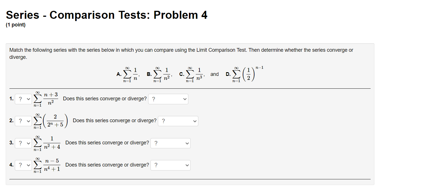 this series converge or diverge? ? v n 1 Series - Comparison