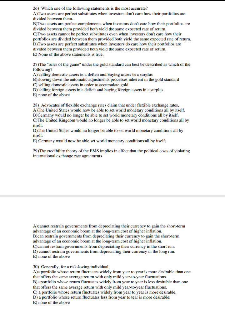 official reserves, and an expansion of the money supply. C) Devaluation causes