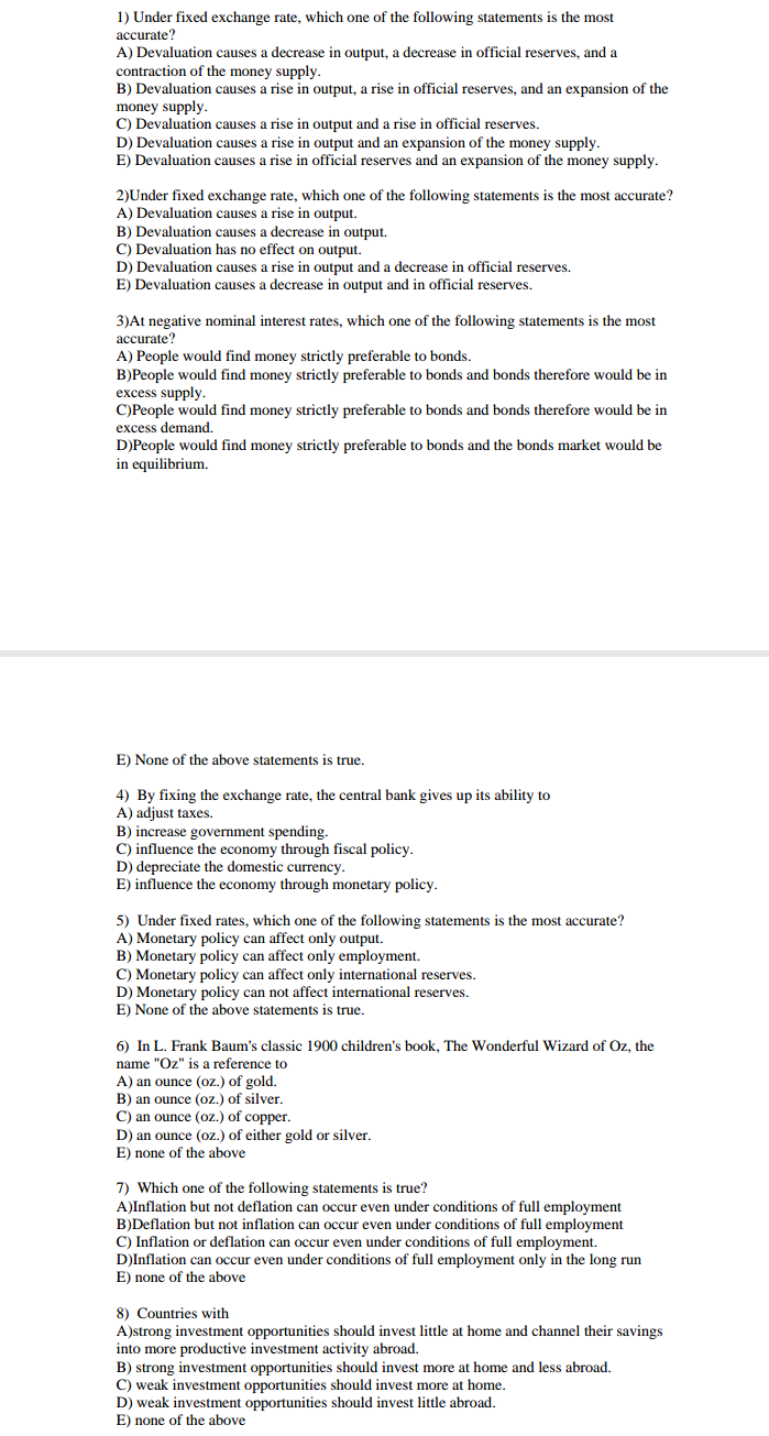 causes a rise in output and an expansion of the money supply.