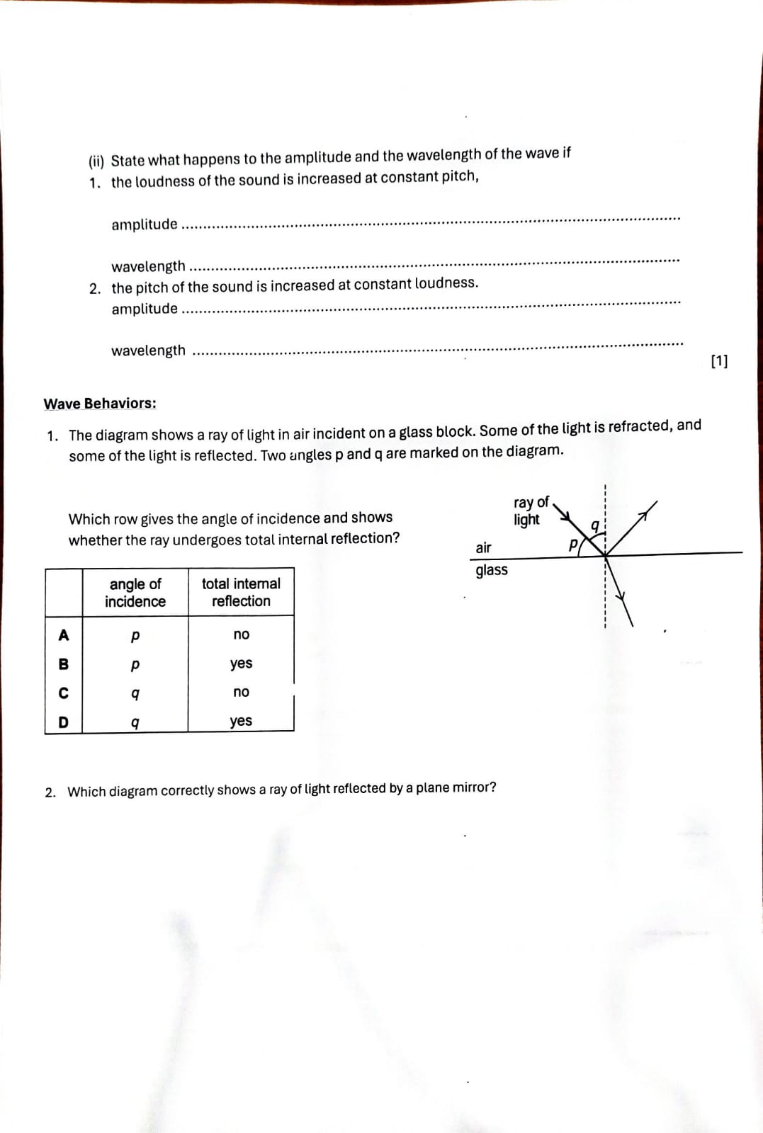 harbour walls and reach the boat. What i effect? a. Adiffraction b.
