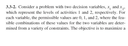 S which represent the levels of activities 1 and 2, respectively. For