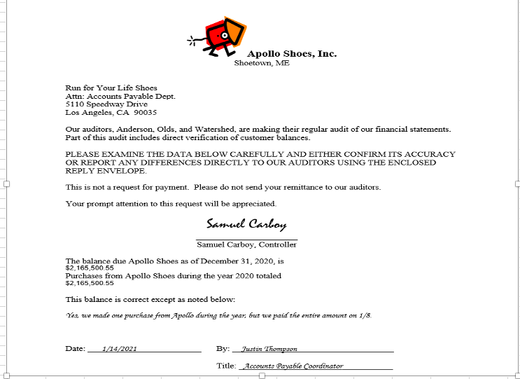 outstanding AR balance as of the fiscal end date. As you see