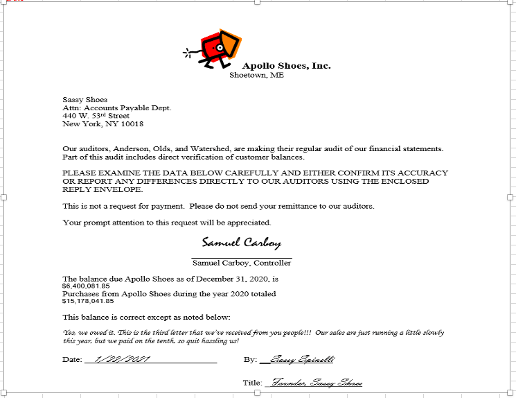 follow-up action for each case of confirmations. Note that not all discrepancies