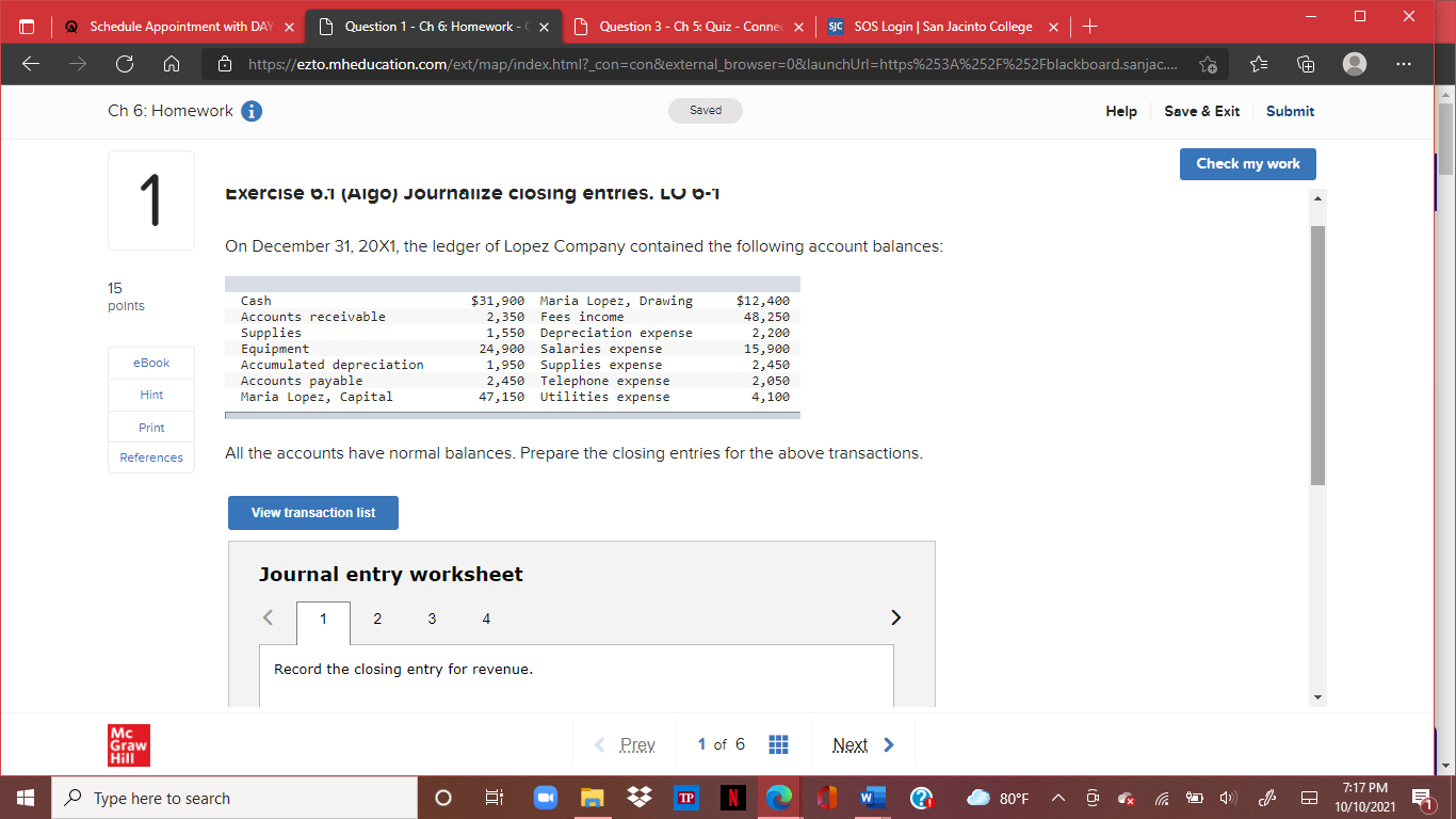 5: Homework Question 3 - Ch 5: Quiz - Con X pc