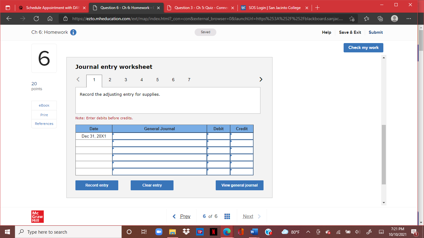 with DAY x Question 1 - Ch 6: Homework - ( X
