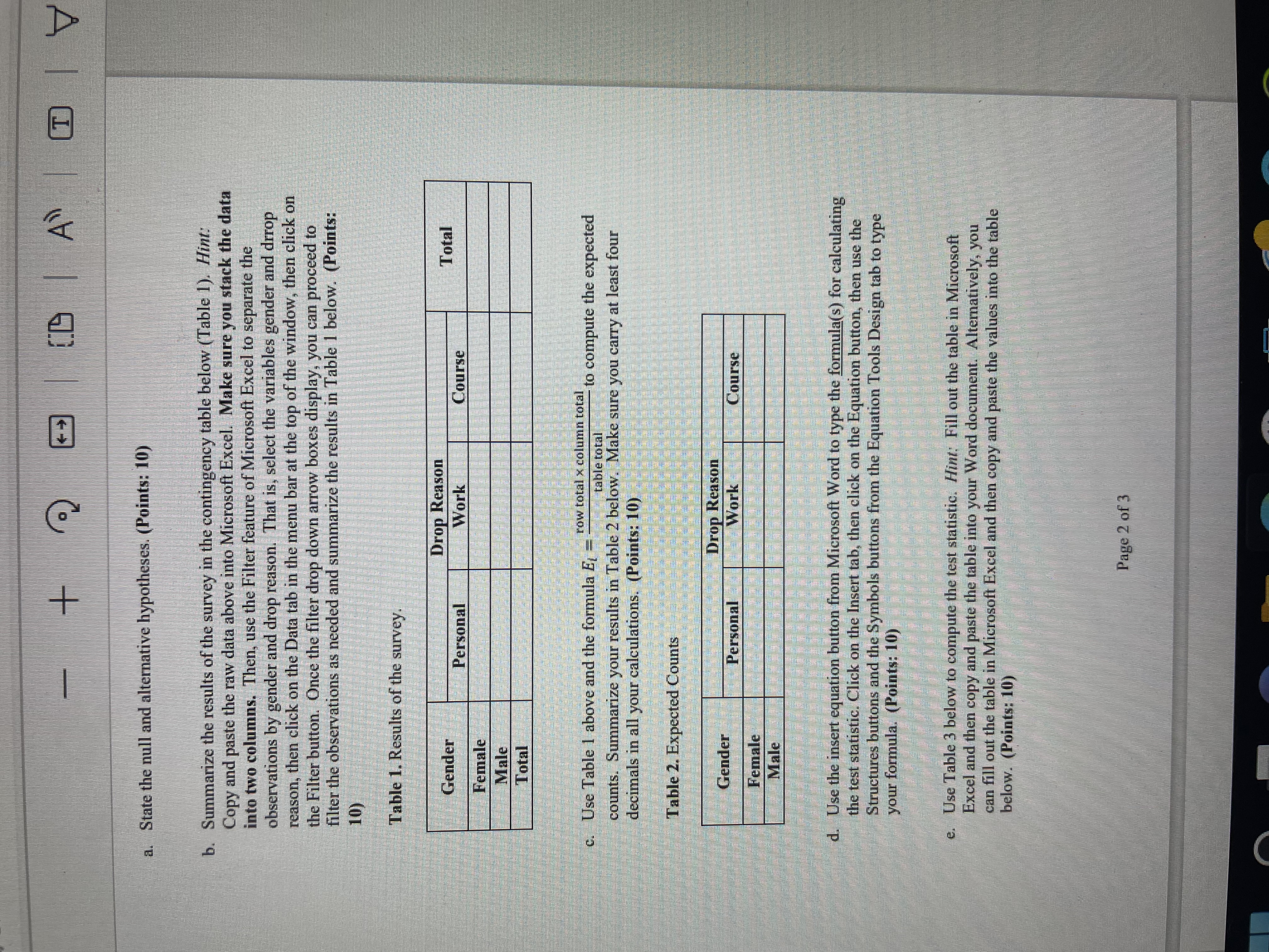 your final answer for the test statistic for the appropriate hypothesis? Need