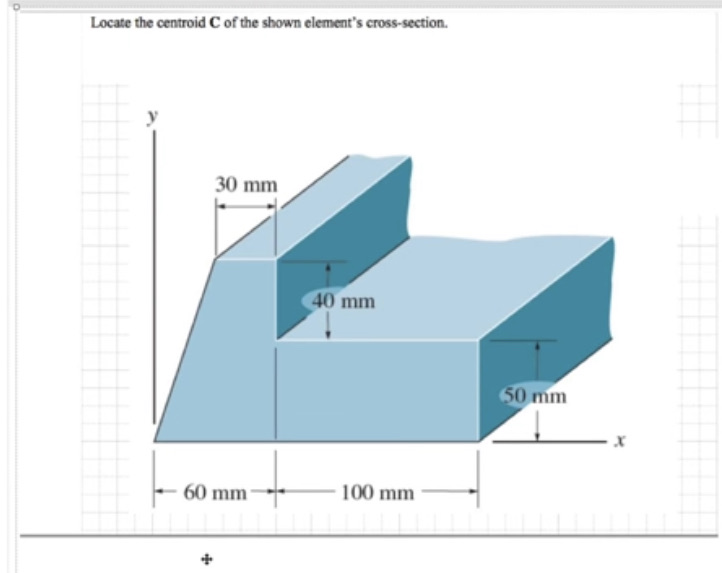 centroid x and y of each section, please solve it step by