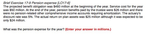 $460 million at the beginning of the year. Service cost for tie