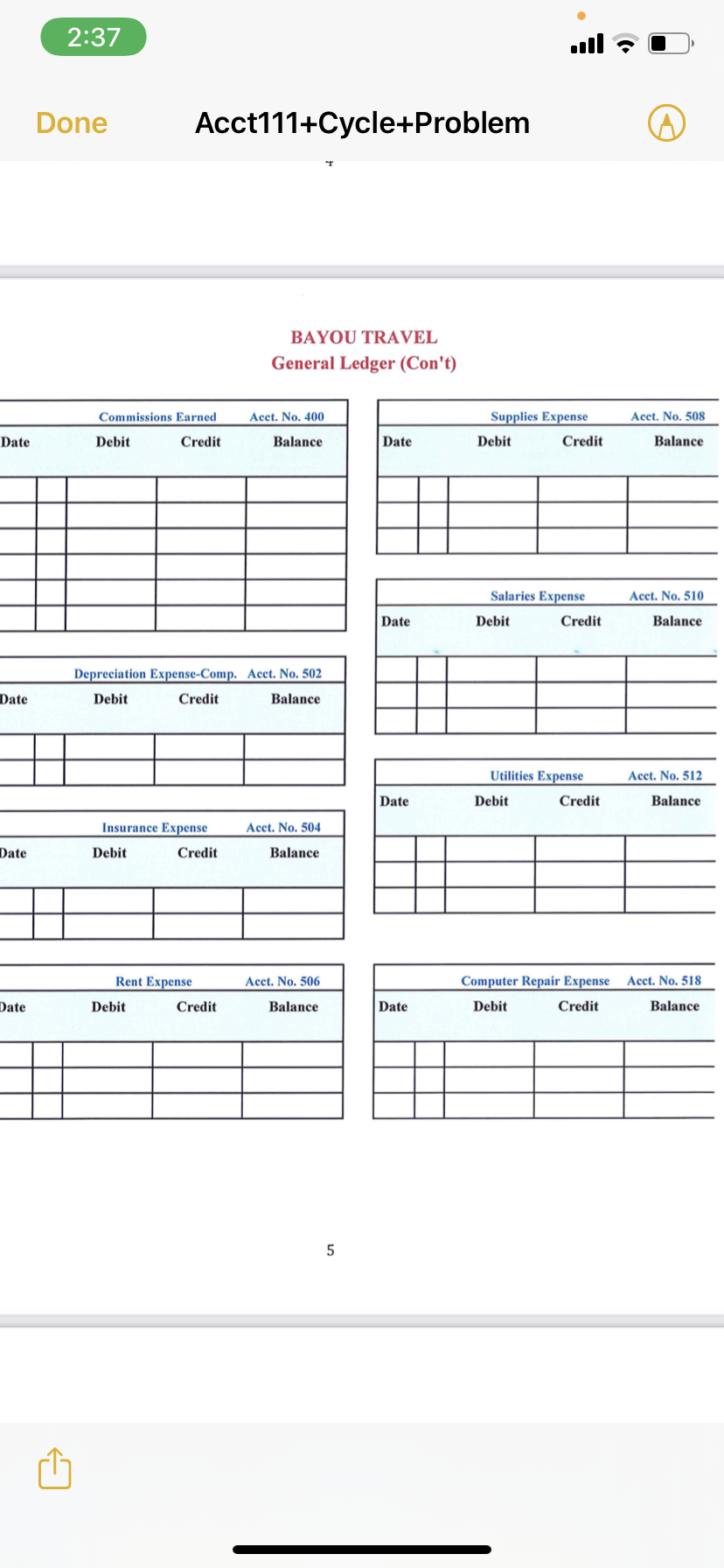 Insurance Expense Rent Expense Utilitites Expense 62:38 Delgado DELGADO 1m ago Notification