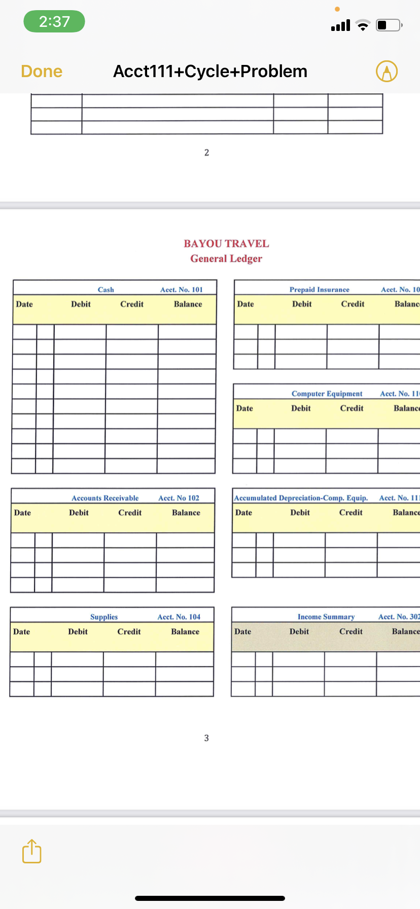 totals: BAYOU TRAVEL Adjusted Trial Balance For the Month Ended November 30,