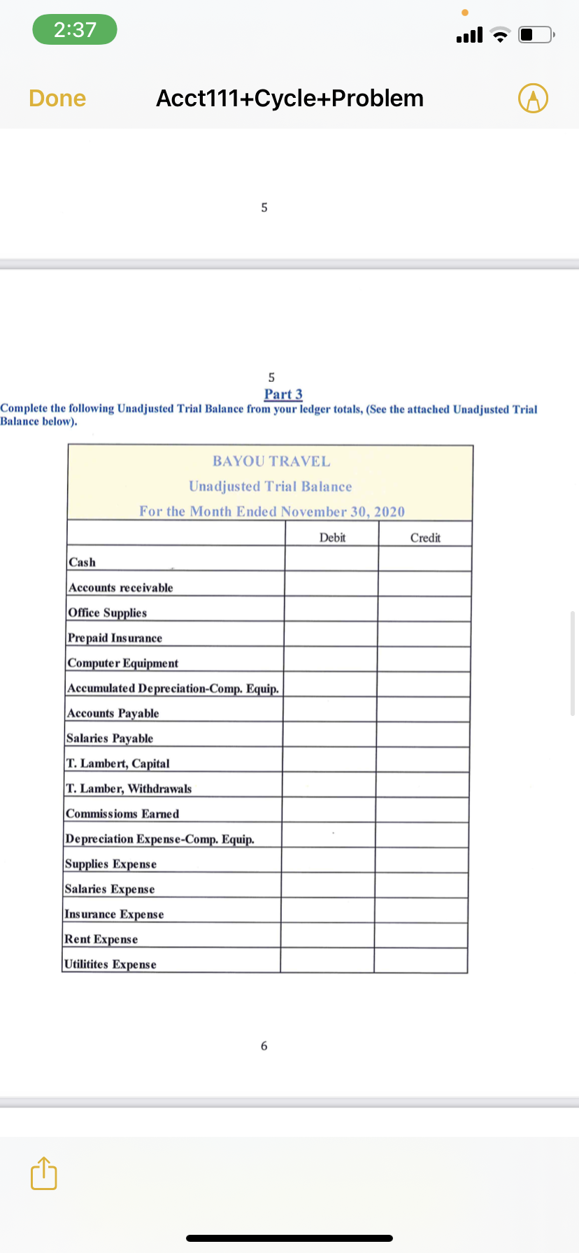 Withdrawals Commissions Earned Depreciation Expense-Comp. Equip. Supplies Expense Salaries Expense Insurance Expense