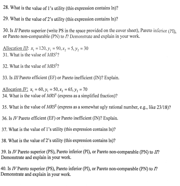 and how they compare to one another. Simplify any numerical solutions, but
