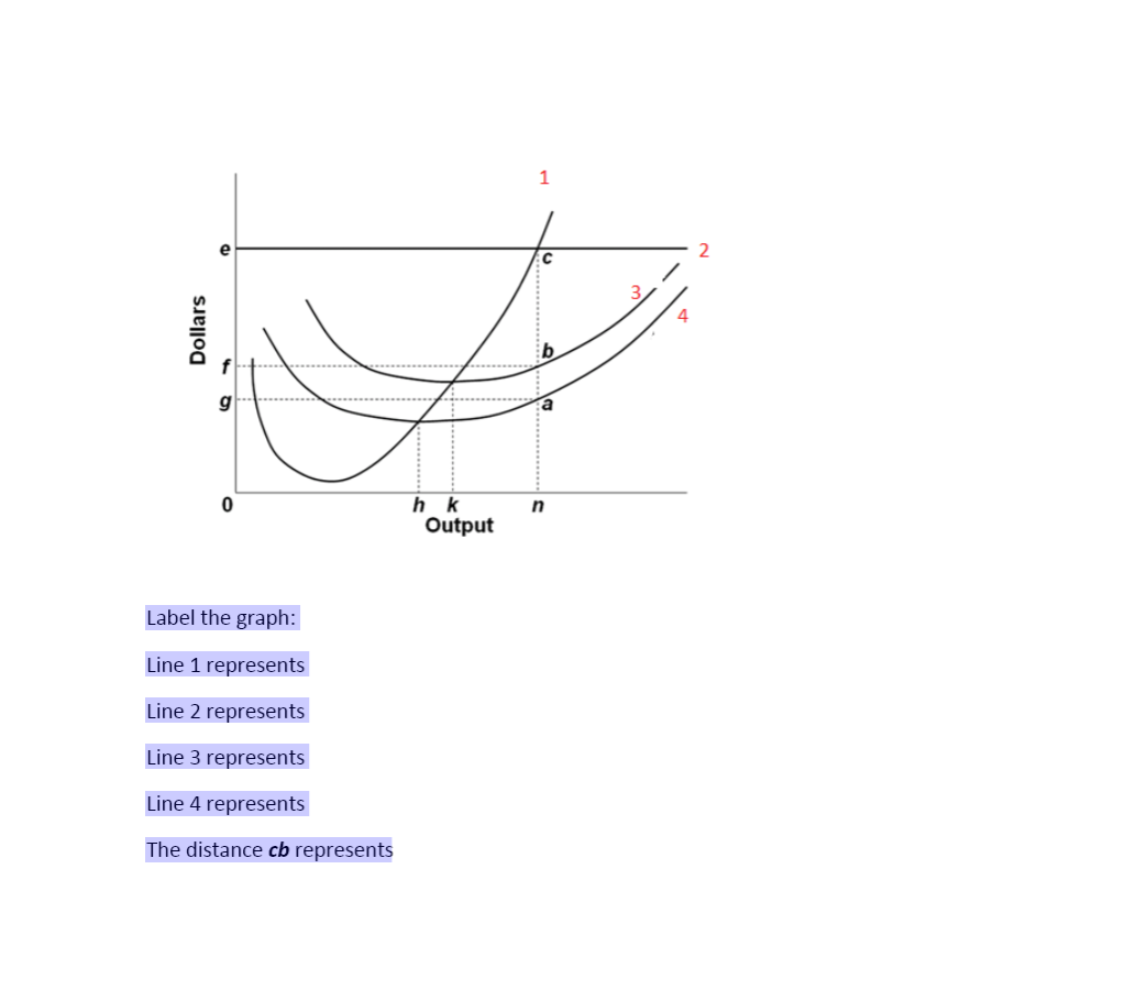  Label the graph: Line 1 represents Line 2 represents Line 3