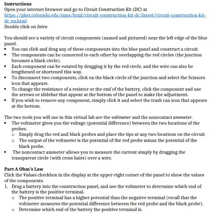 You should see a variety of circuit components [named and pictured} near