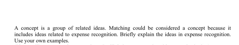 of related ideas. Matching could be considered a concept because it includes
