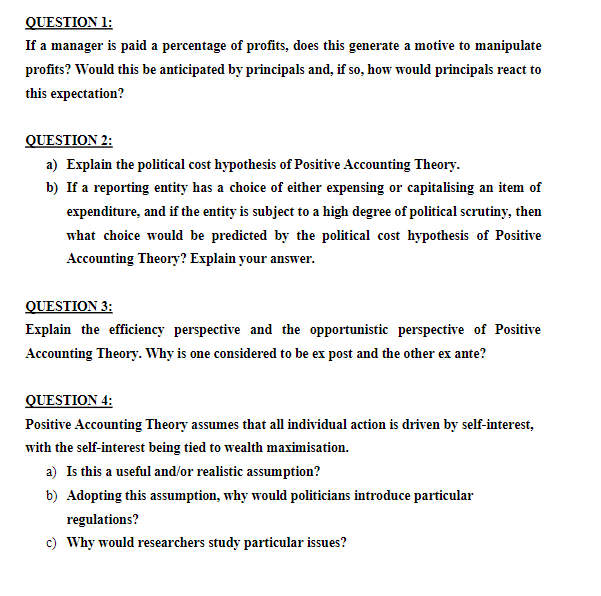 this generate a motive to manipulate profits? Would this be anticipated by