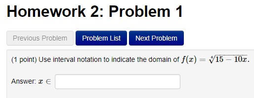 - 10r. Answer. I EHomework 2: Problem 2 Previous Problem Problem List