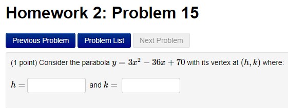 Problem List Next Problem (1 point) Suppose f(x) = -7x* + 20r.