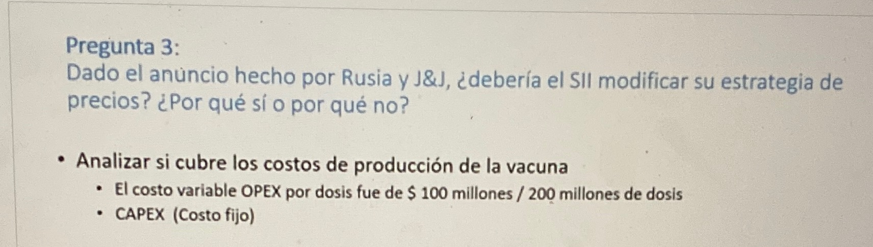 considered when deciding whether to modify the price?