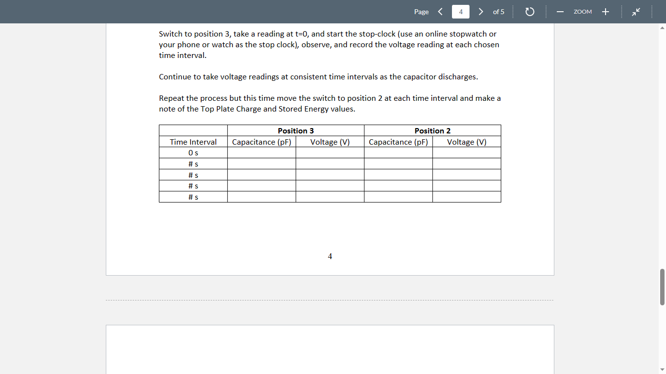 help you? 2. Design experiments to find the relationships between charge, voltage,