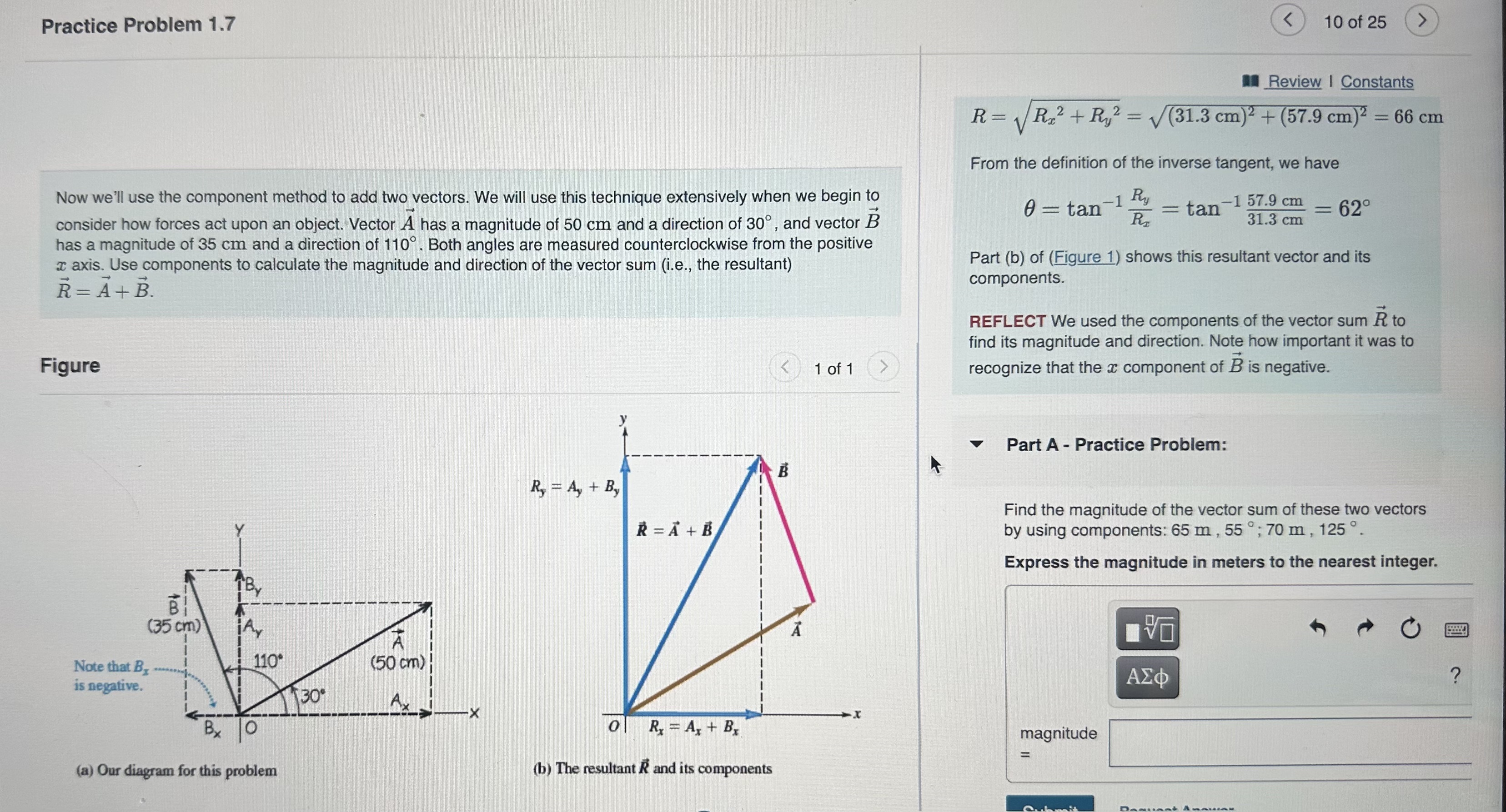 = (31.3 cm) + (57.9 cm)2 = 66 cm From the definition