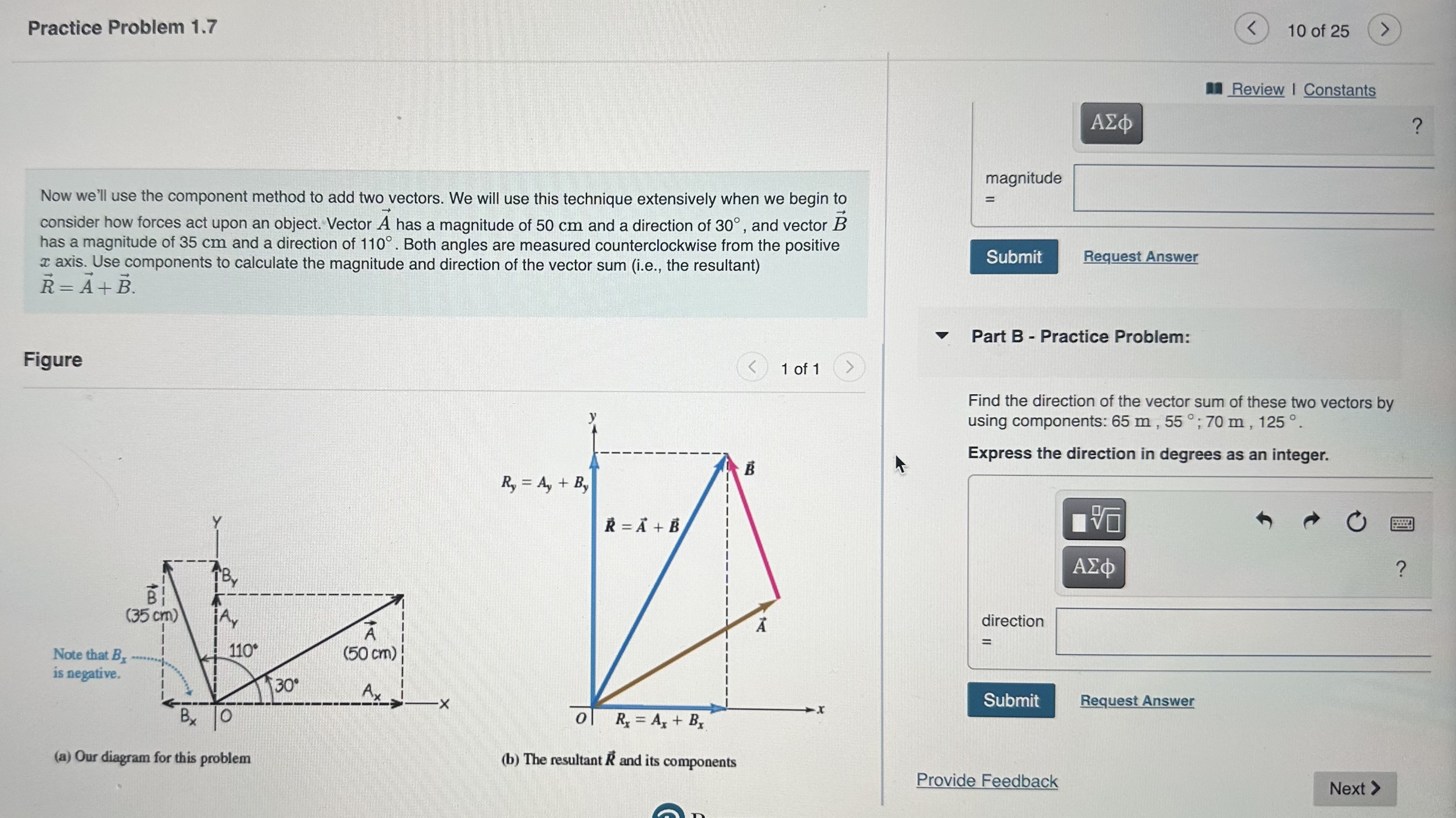 of the inverse tangent, we have Now we'll use the component method