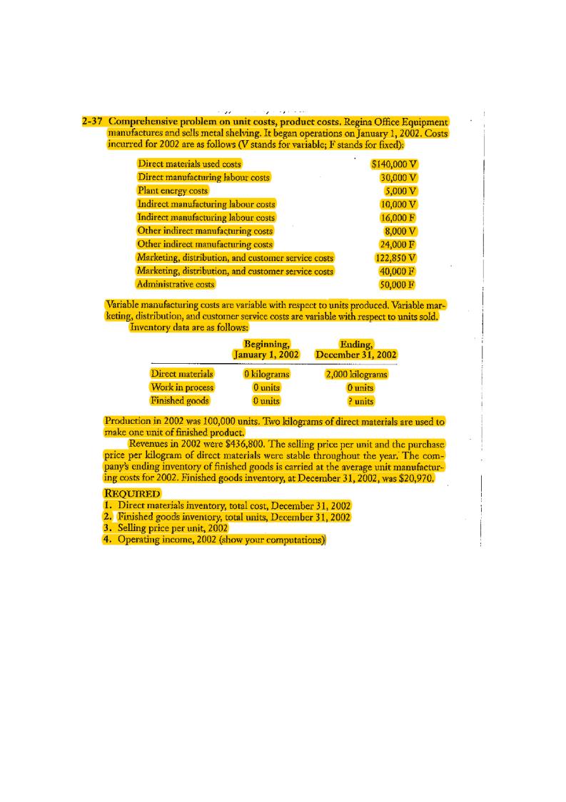 From "Production Cost Control". Chapter 2 An Introduction to cost terms