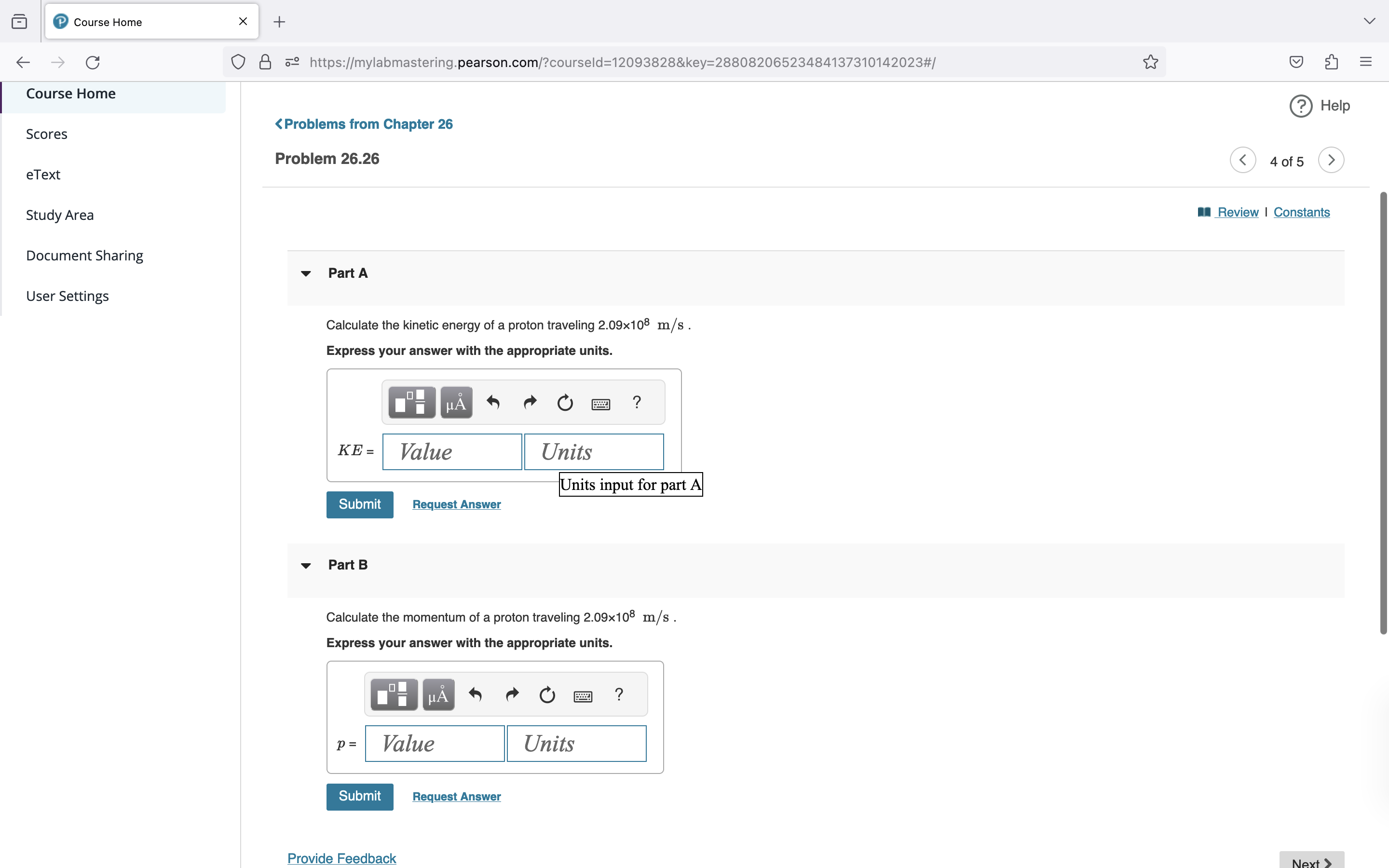 the distance traveled according to observers on the spacecraft?Course Home X +