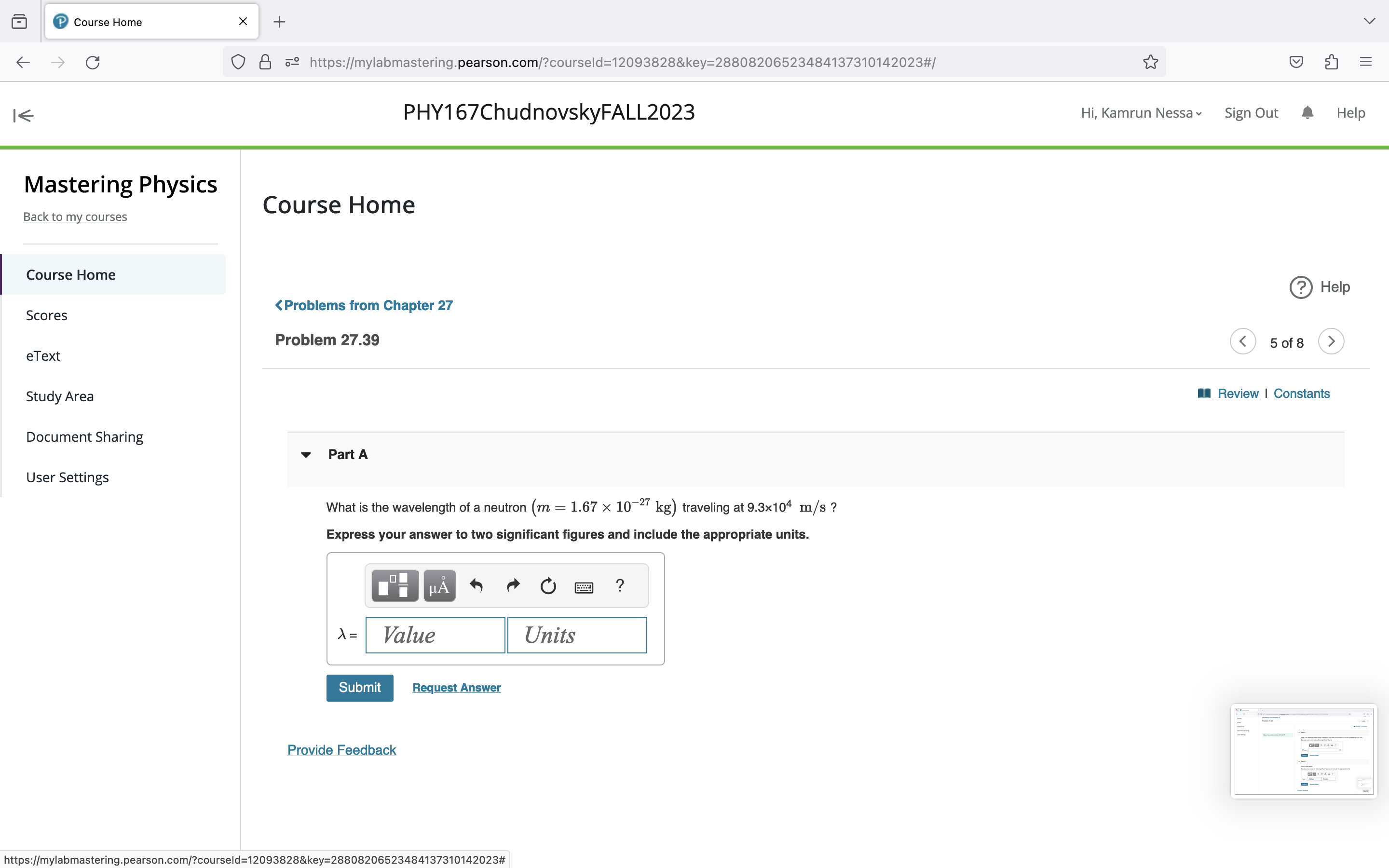 Back to my courses Course Home ? Help 