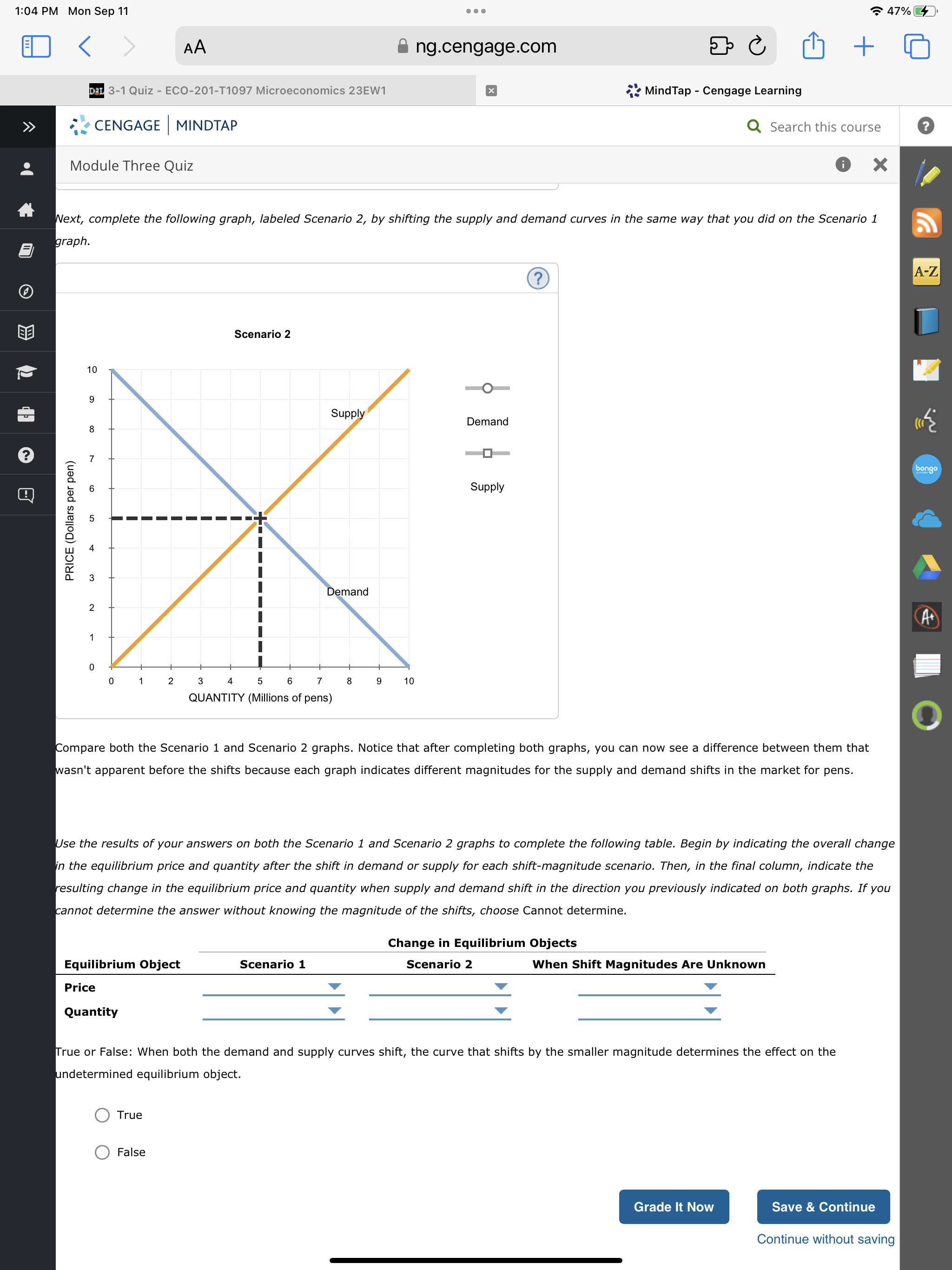 + u Course Hero 3-1 Quiz ECO201T1097 Microeconomics... a 3": MindTap -