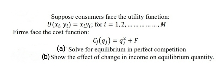 i = 1, 2, .. .. . mm M Firms face the
