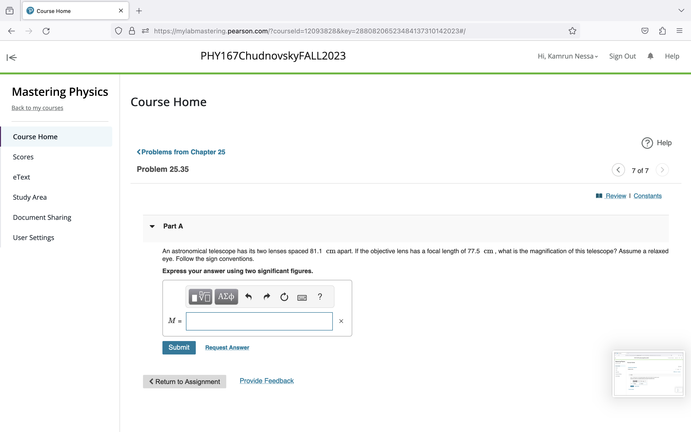 FeeCourse Home X + C 0 8 69 https://mylabmastering.pearson.com/?courseld=12093828&key=28808206523484137310142023#/ E Course Home