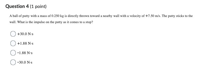 was the magnitude of the change in momentum for the vehicle? [Q