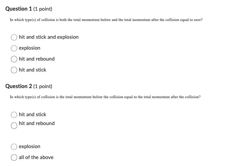 "Changes in Momentum" investigation on pages 248 and 249 of the textbook.